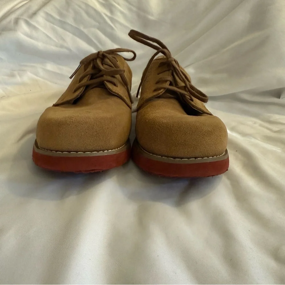 Like New Sperry Tevin Boy's Suede Lace Up Dress Shoes 5 Wide Size